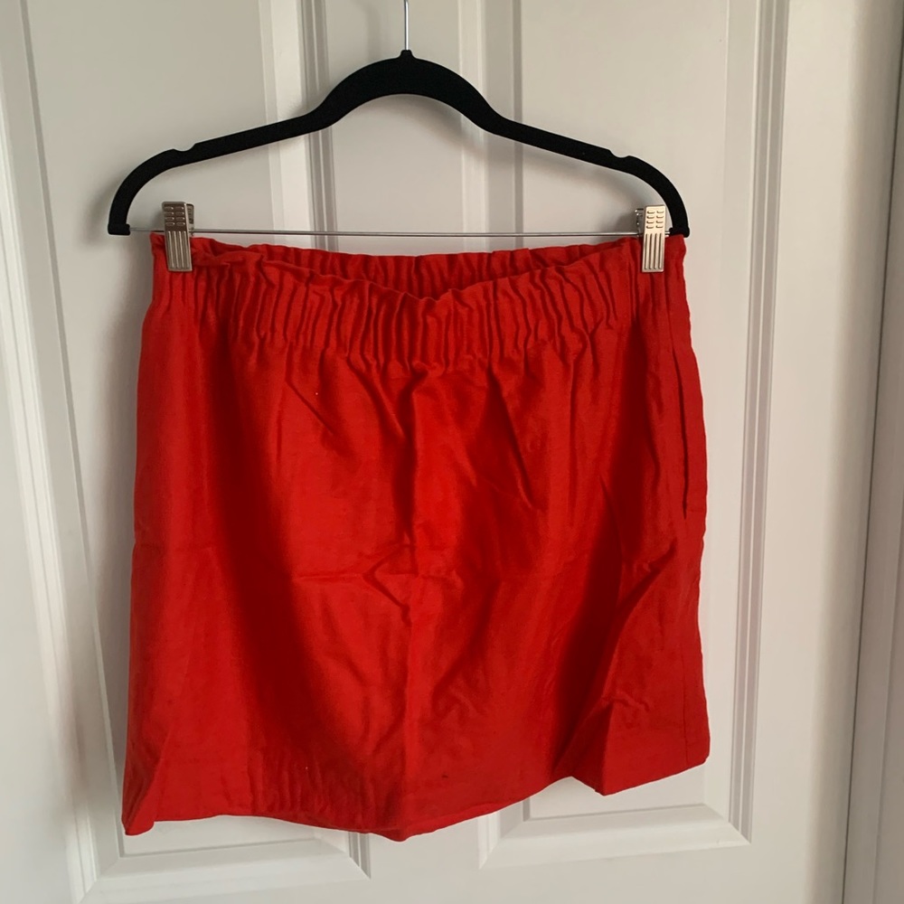Red J. Crew Factory Mini Skirt Size 10